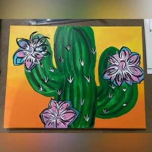 Cactus Painting size 12 inches x 16 inches